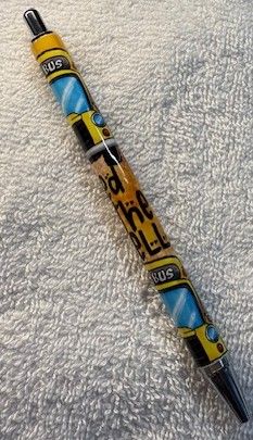 Wrapped Clickable Ink Pens No Beads