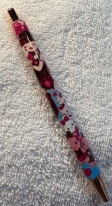 Wrapped Clickable Ink Pens No Beads