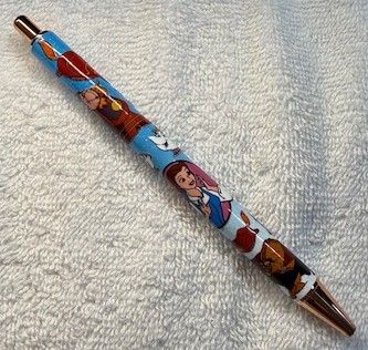 Wrapped Clickable Ink Pens No Beads