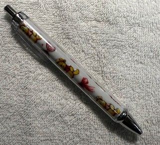 Quality Wrapped and Covered Clickable Ink Pens NO BEADS