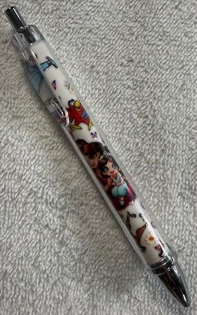 Quality Wrapped and Covered Clickable Ink Pens NO BEADS