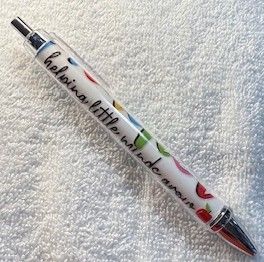 Quality Wrapped and Covered Clickable Ink Pens NO BEADS