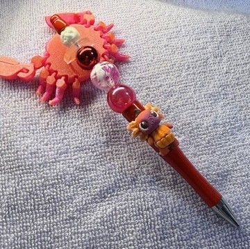 Pens and Key Chains with 3D Printed Characters