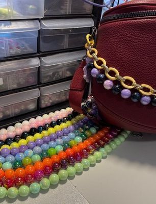 Purse, Hats & Phone Lanyard - Pearls and chains