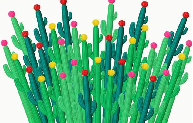 Black and Green Cactus Pen