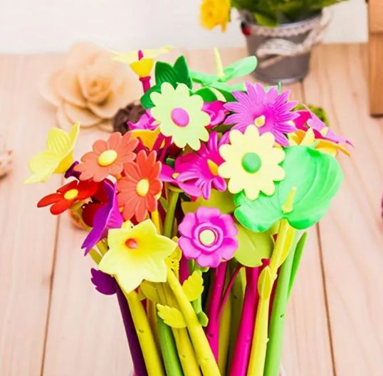 Colorful Floral Gel Pens