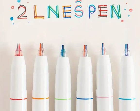 Dual-Tip Colorful Marker Pens