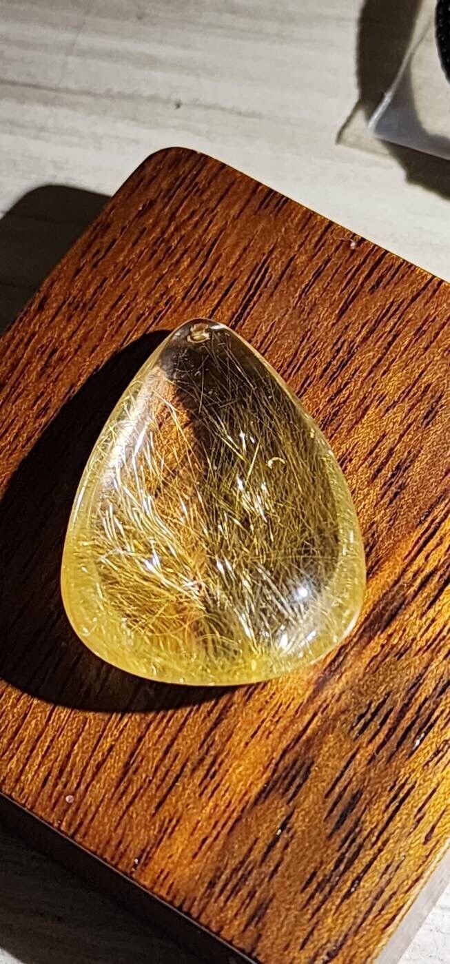 #圓潤飽滿【 金髮晶吊墜 】