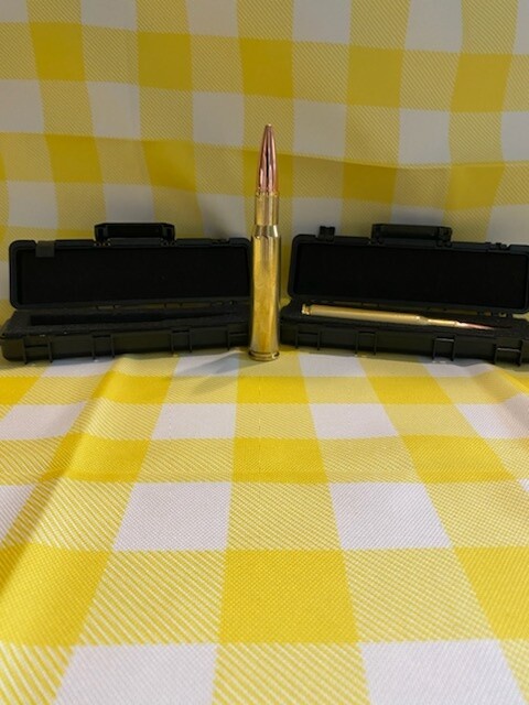 50 BMG Real Brass Casing Refillable Twist Pen