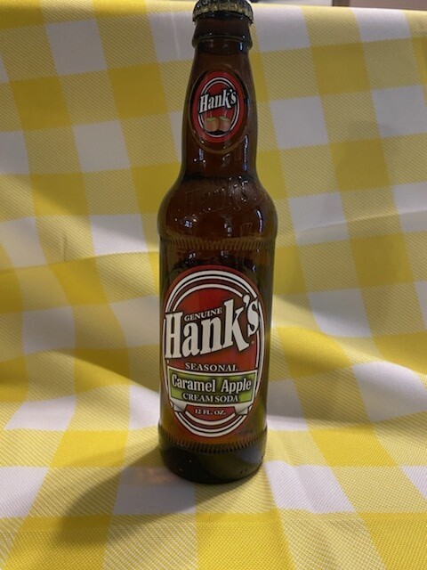 Hank&#39;s Seasonal Caramel Apple Cream Soda - Glass Bottle 12 oz - $3.25 + $.05 CRV = $3.30