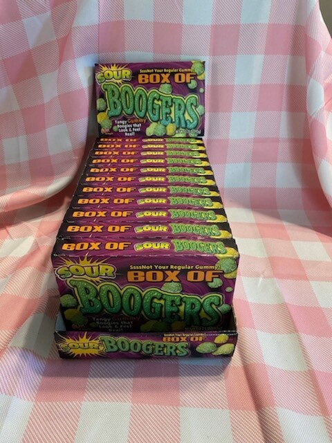 Box of Sour Boogers, Gross Gummy Candy, 3.25 oz