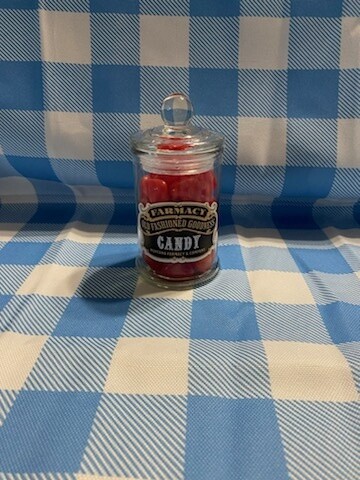 Apothecary Jar Old Fashioned Cinnamon Heart Candy Nostalgic