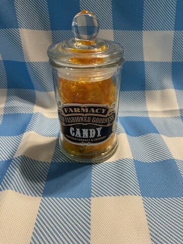 Old Fashioned Apothecary Jar Vintage Butterscotch Candy
