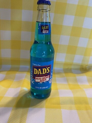 Dad&#39;s Soda Blue Cream, 12 oz Glass Bottle