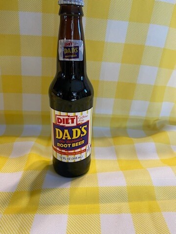 Dad&#39;s Diet Root Beer Soda, 12 oz Glass Bottle