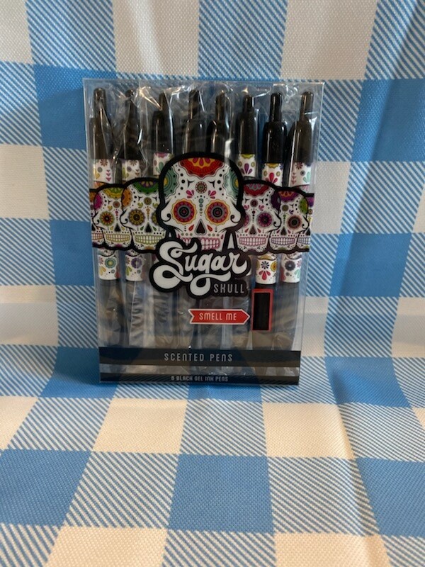 Sugar Skulls Smens Set of 8 - Scented Grip Pens