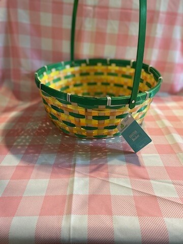 Extra Large Round Green Bamboo Easter Basket