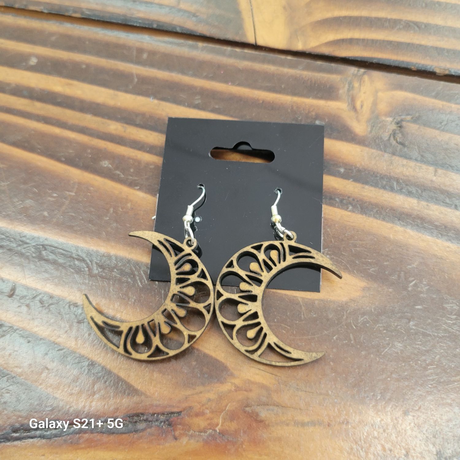 Fernando - Earrings - Half Moon Wooden