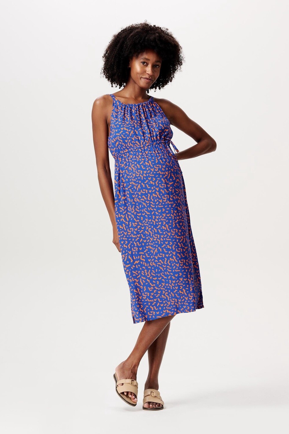 Dress woven sleeveless allover print