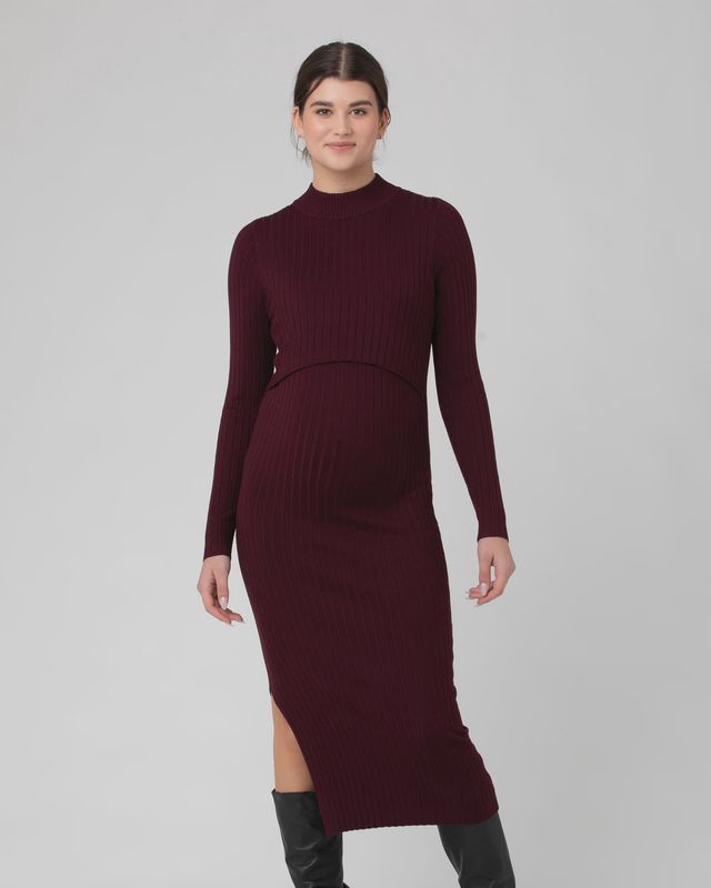 Nella Rib Nursing Knit Dress