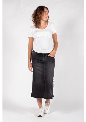 Long Skirt Denim Split