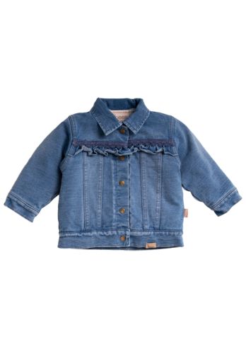 Jacket Denim Teddy Ruffles