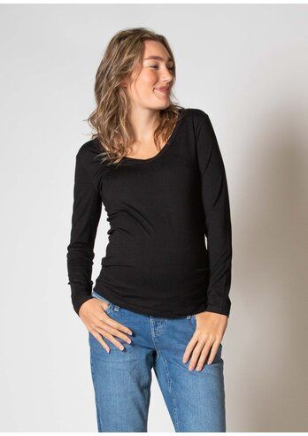 Shirt V-neck l.sl. Ecovero