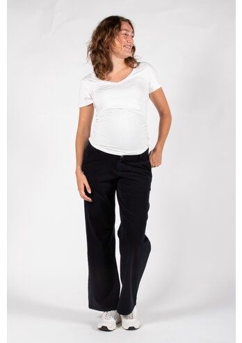 Pants cotton wide leg