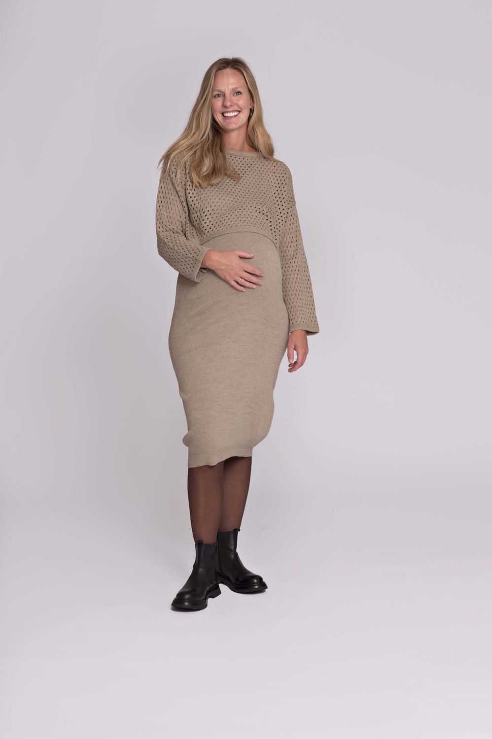 Dress twinset cropped sweater