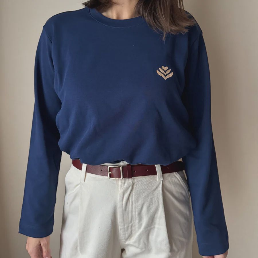 Navy lange mouw shirt