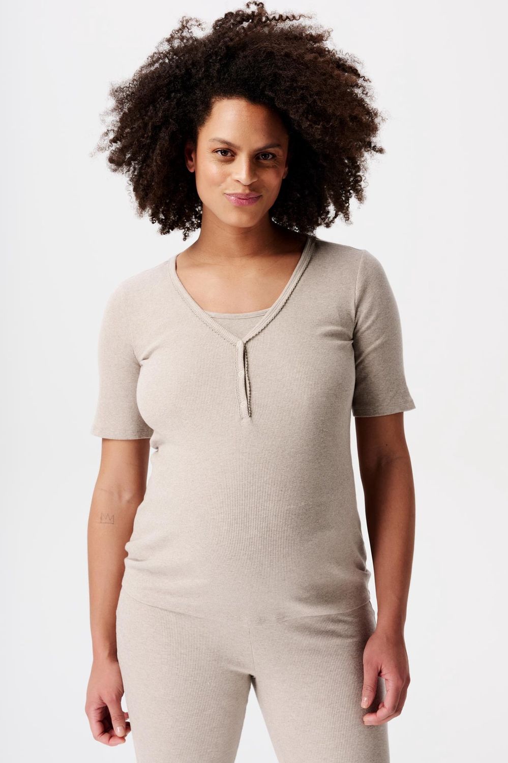 Renate nursing rib pyjama top