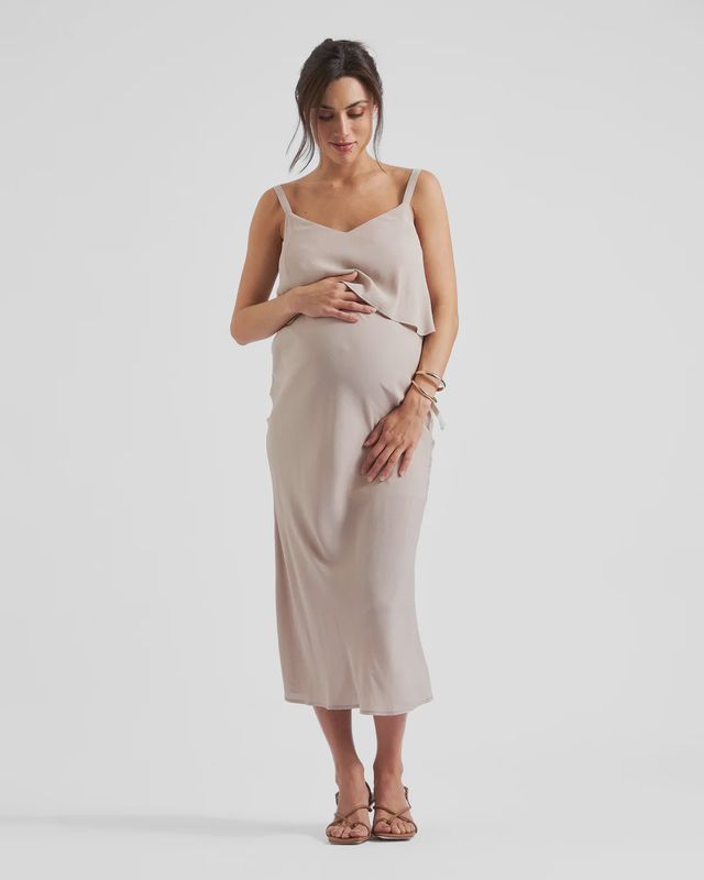 Alma nursing slip dress
