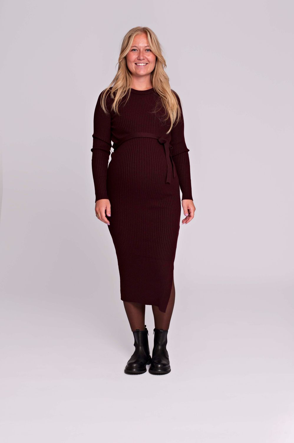 Dress knit belt ls BR