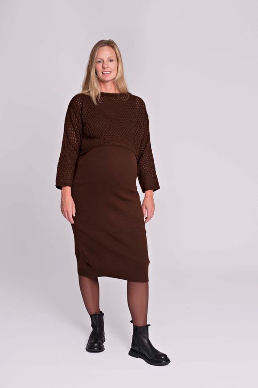 Dress twinset cropped sweater