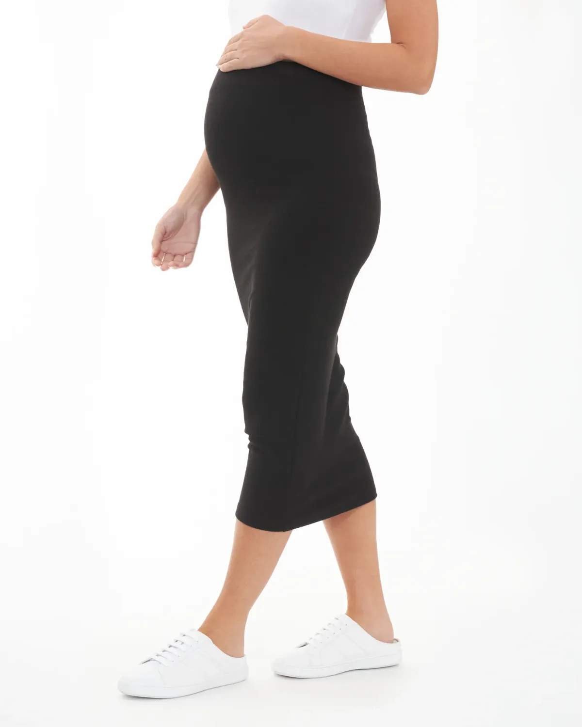 Ribbed pencil skirt