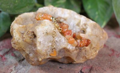 Pulsera &#39; Chips agata de fuego