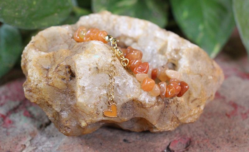 Pulsera &#39; Chips agata de fuego