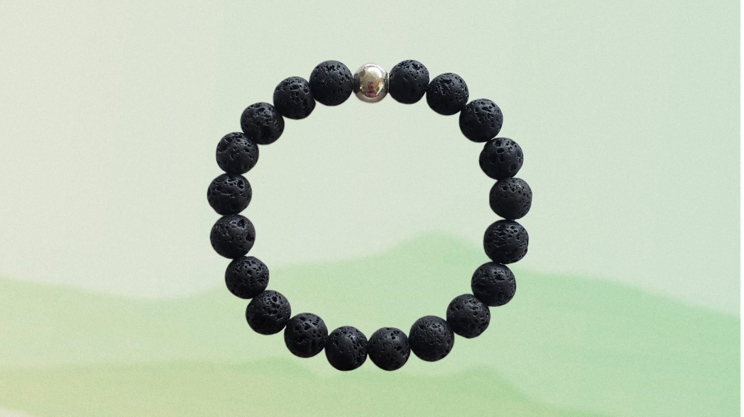 Pulseras de piedra volcánica