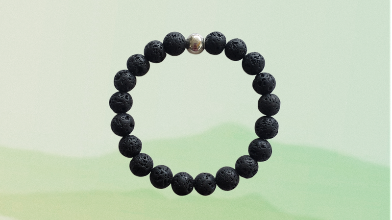 Pulseras de piedra volcánica
