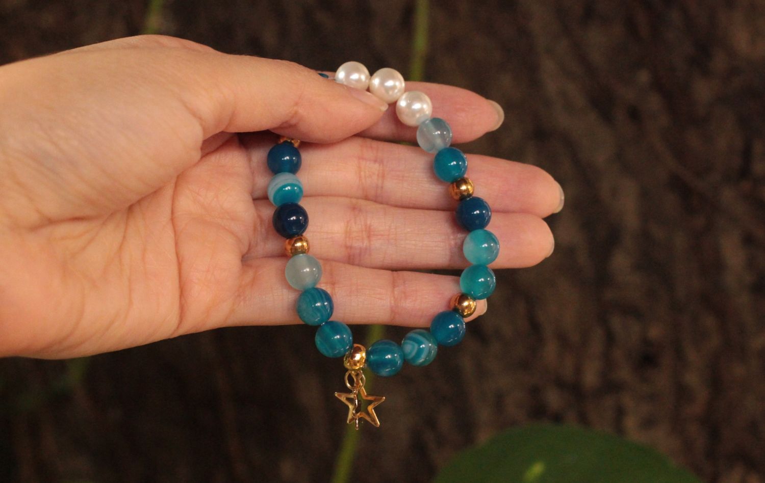 Pulsera Ágata Azul