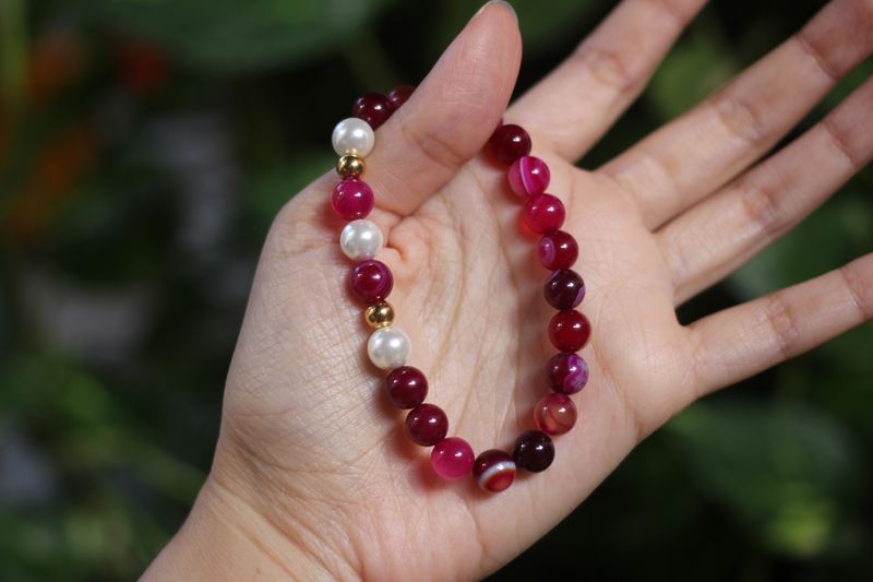 Pulsera Ágata Rosa