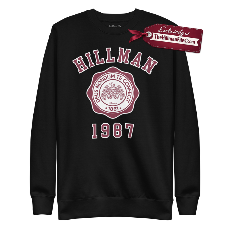 THF Hillman 1987 Basic Essentials Premium Sweatshirt - Design 1 [Black or White Color Options]
