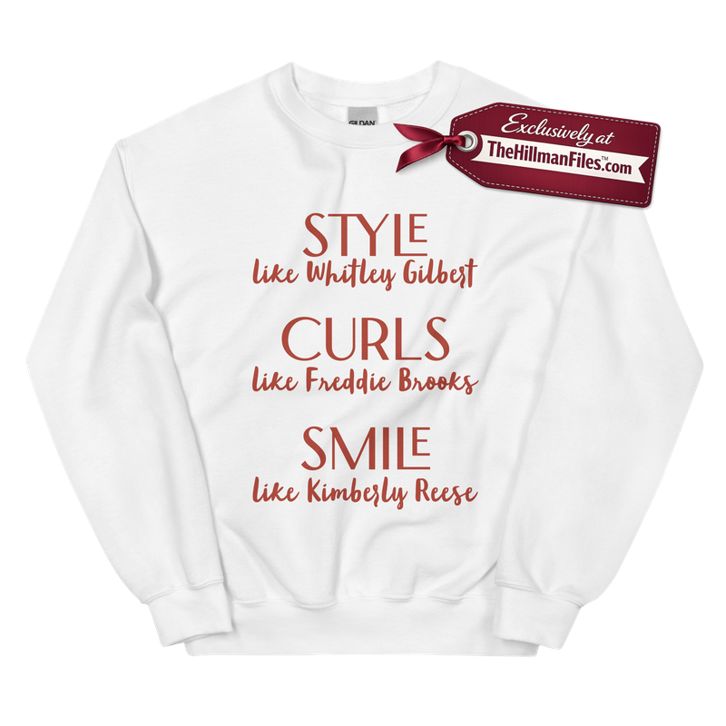 THF Style, Curls, Smile Sweatshirt [Multiple Color Options]