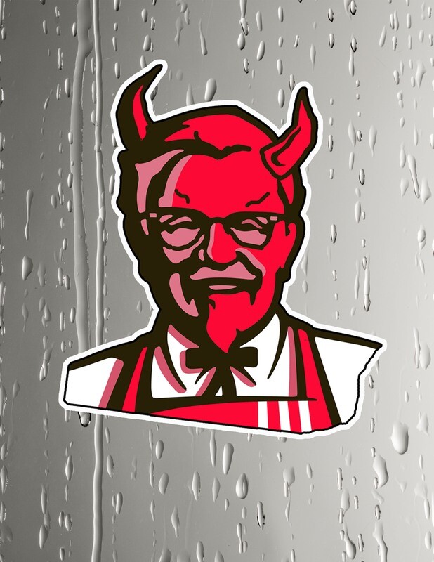 Kentucky devil colonel sticker funny parody,laptop decal,gift ,vinyl