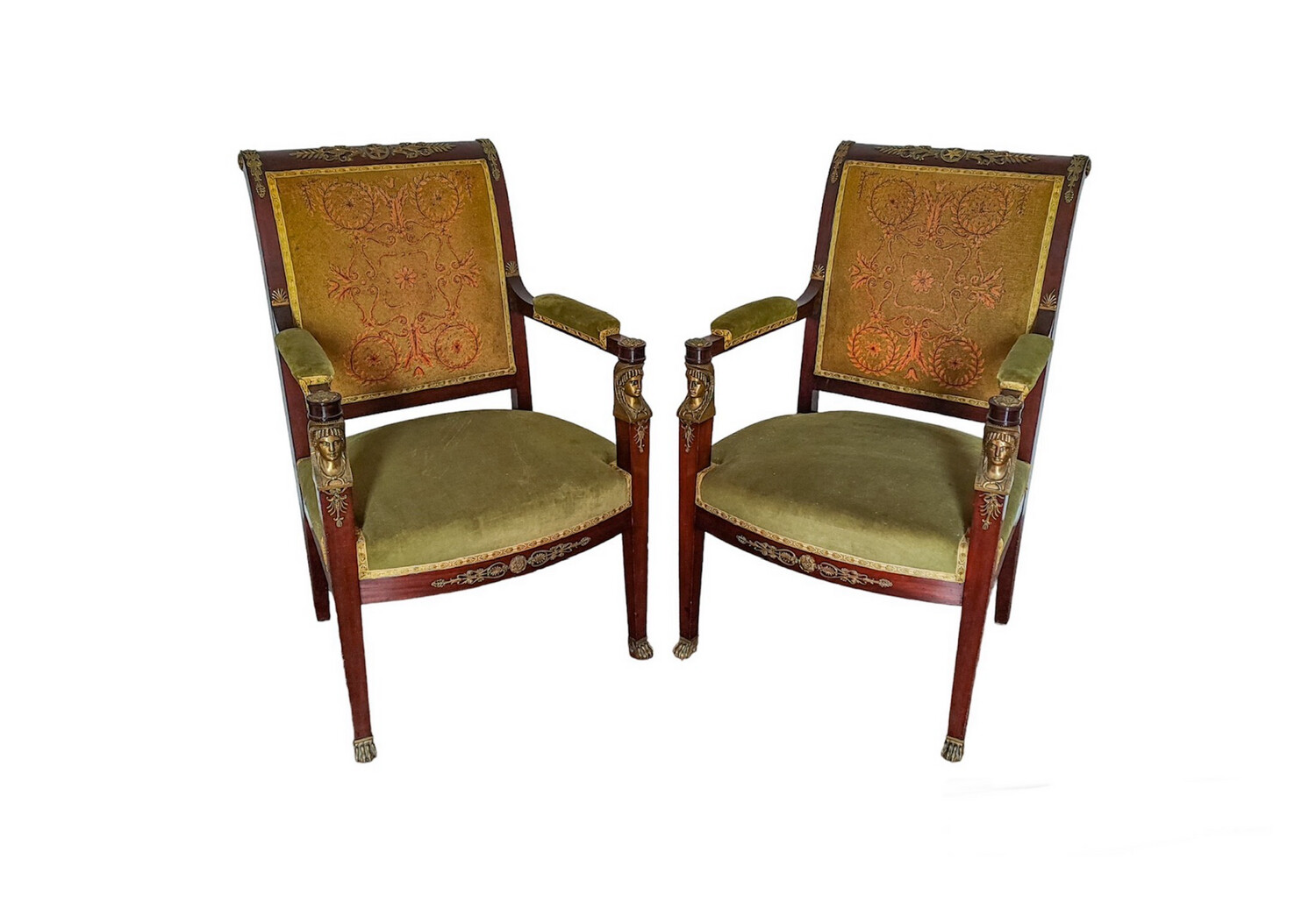 Paire de fauteuils Empire retour d’Égypte