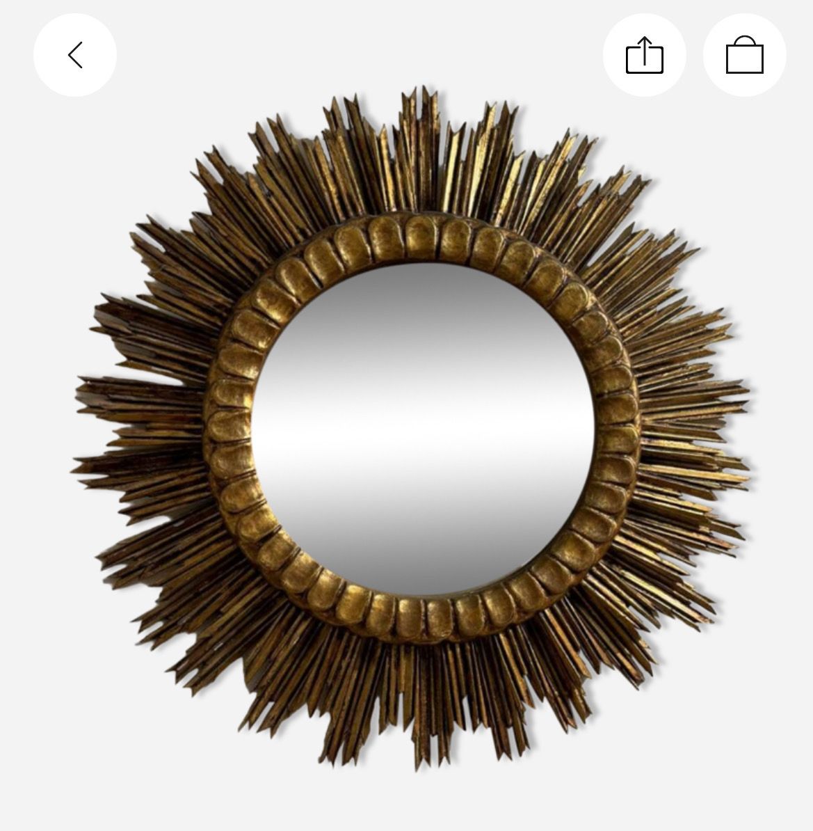Miroir soleil d’époque 1950/1960.