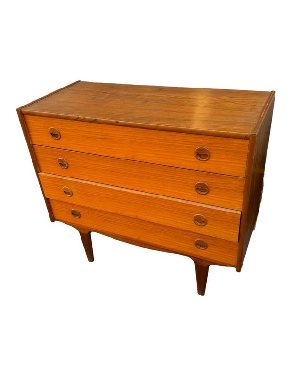 Commode vintage en teck danois des années 1960