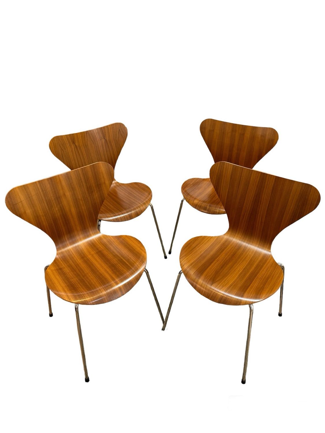 Chaises Série 7 Mid-Century par Arne Jacobsen pour Fritz Hansen, Set de 4