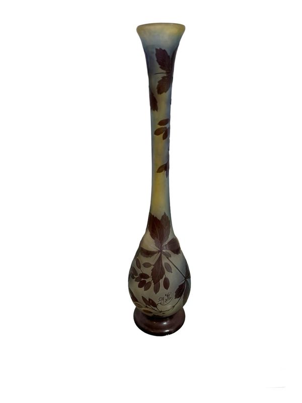 Vase soliflore à long col Gallé