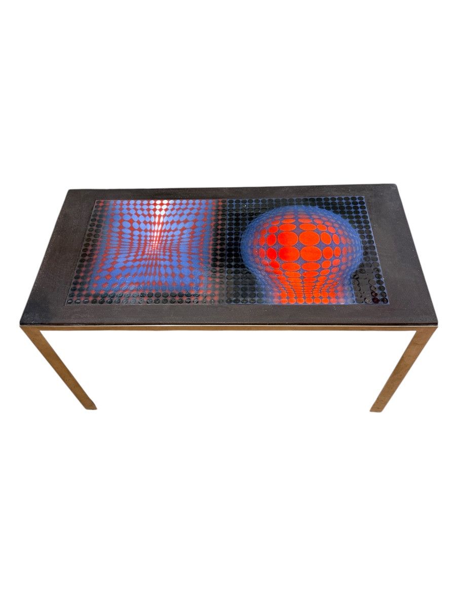 Table Design Op Art Vintage – Style Vasarely